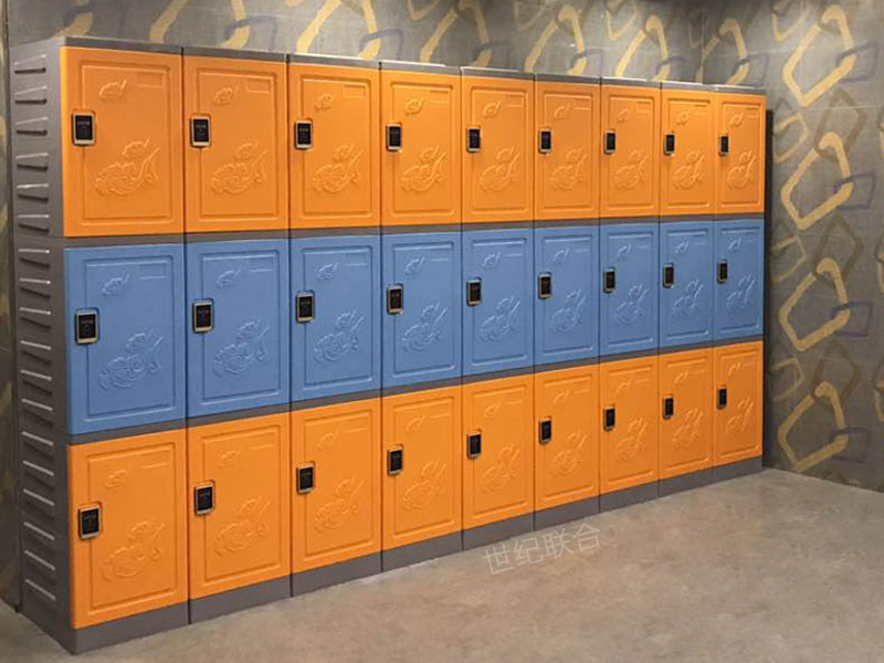 解決方案：三層柜繽紛橙配石墨藍+感應(yīng)鎖